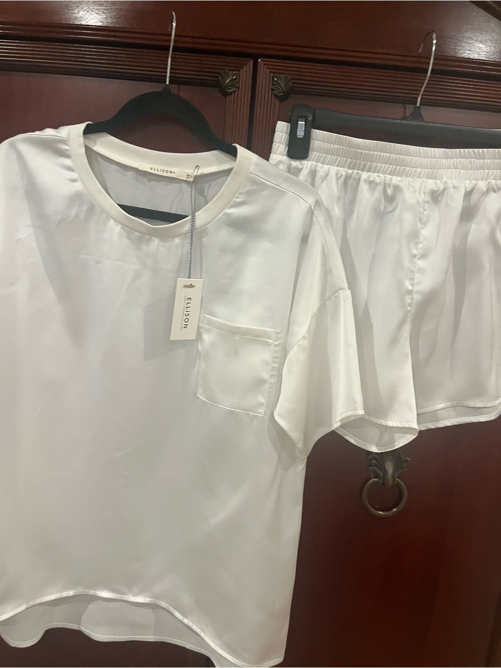 Ellison White Short-Sleeve Pocket Tee